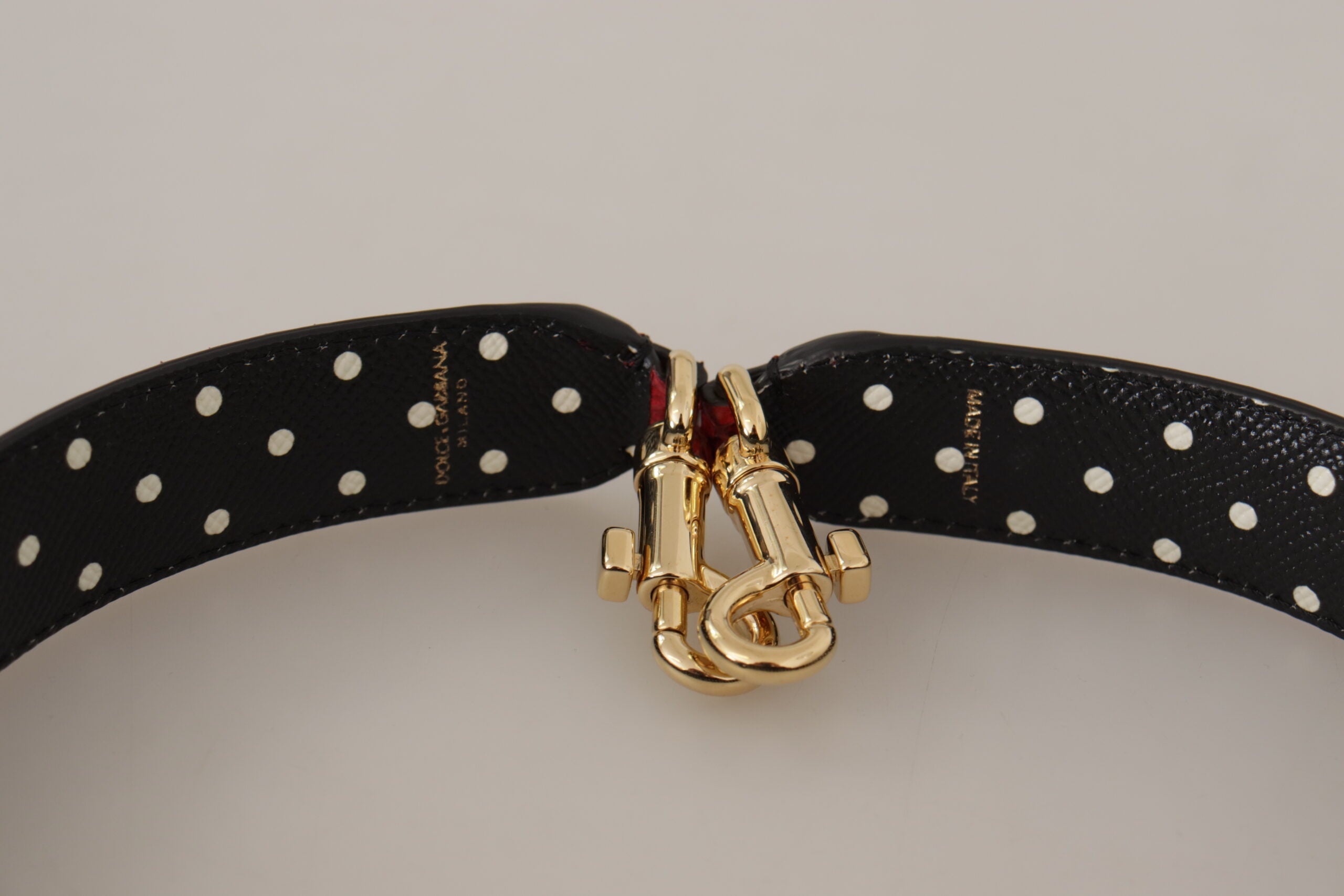 Red Exotic Leather Crystals Bag Shoulder Strap Python