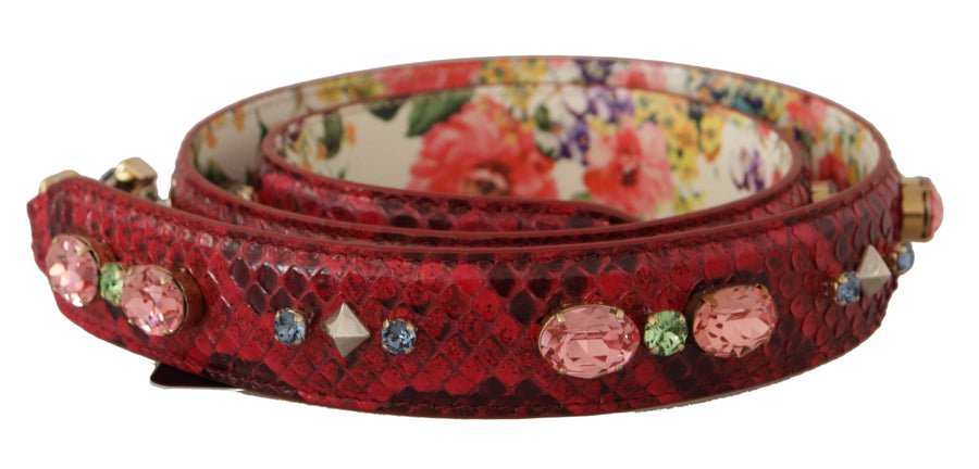 Dolce & Gabbana 100% Python Leather shoulder bag in red
