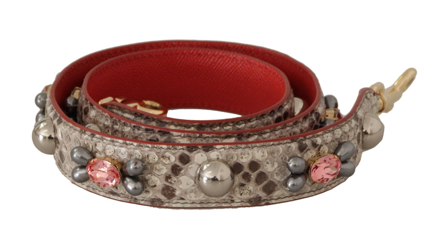 Dolce & Gabbana 100% Python Leather shoulder bag strap in beige