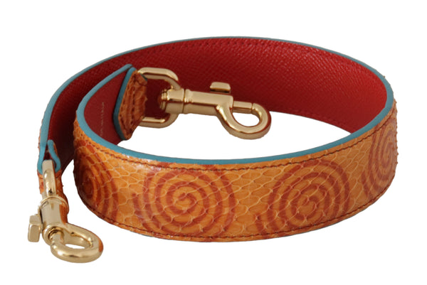Dolce & Gabbana 100% Leather bag strap in orange