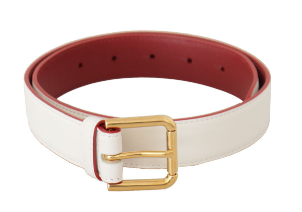 Dolce & Gabbana Leather belt in white
