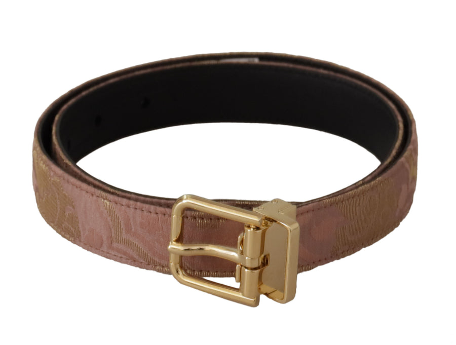 Dolce & Gabbana Leather belt in rose gold