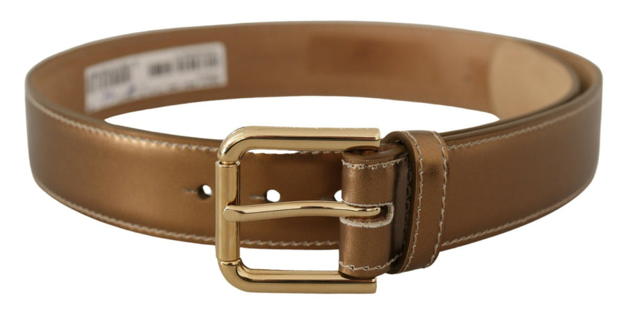 Dolce & Gabbana Leather belt in bronze