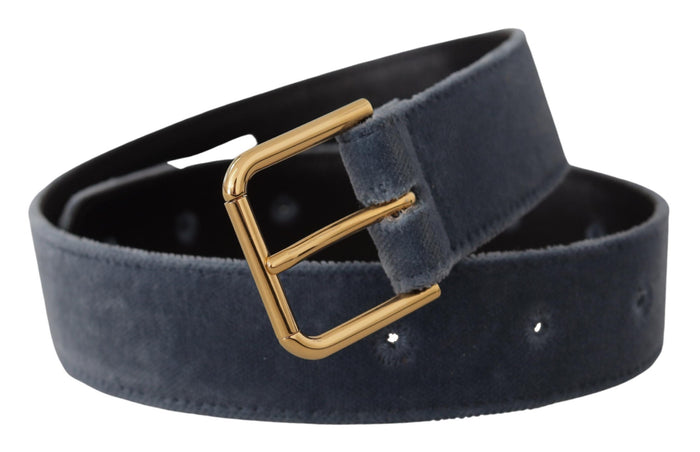 Dolce & Gabbana Velvet belt in navy — view 2