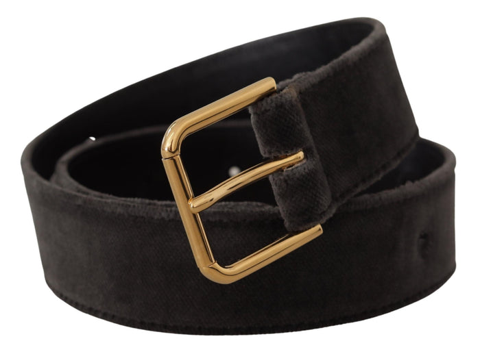 Dolce & Gabbana Velvet belt in brown — view 2