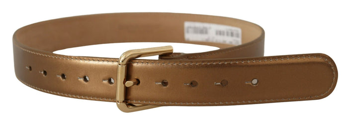 Dolce & Gabbana Leather belt in bronze — view 2