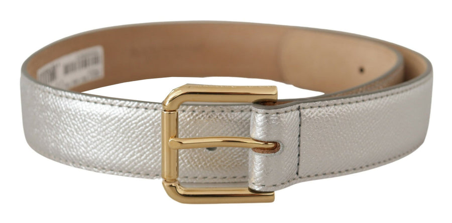 Dolce & Gabbana Leather belt in silver