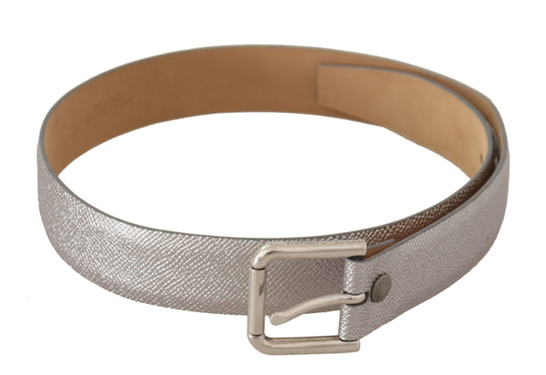 Dolce & Gabbana Leather belt in silver