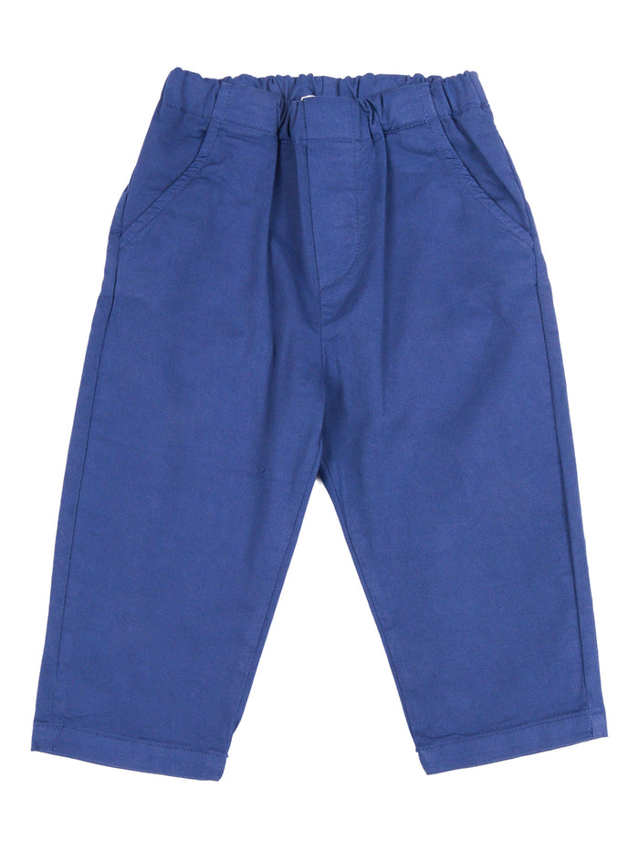 Luca Pants Da Mod. 8058 Lunga Blue Cotton Elastane