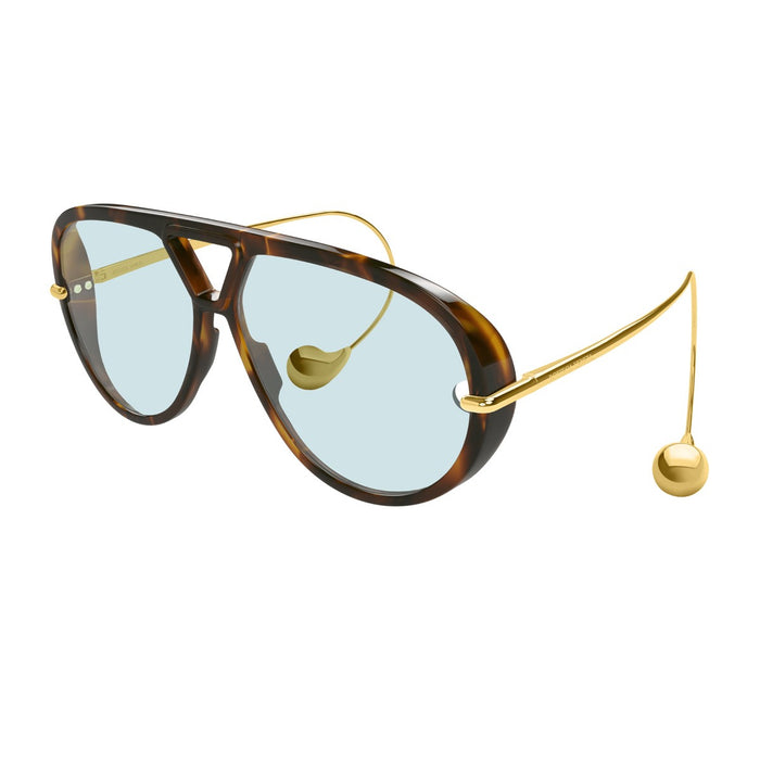 Bottega Veneta Bv1273s Linea Unapologetic Brown Acetato/metallo Sunglasses