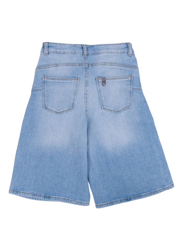 Pants Blue Cotton Elastane