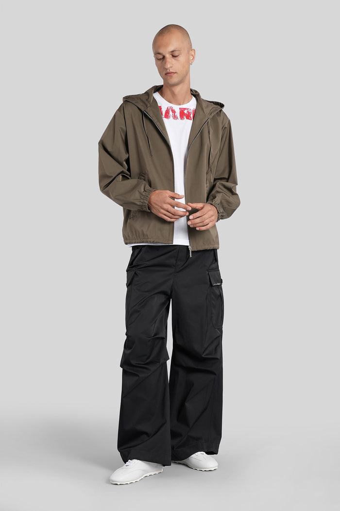 Pants in black polyester Abbigliamento