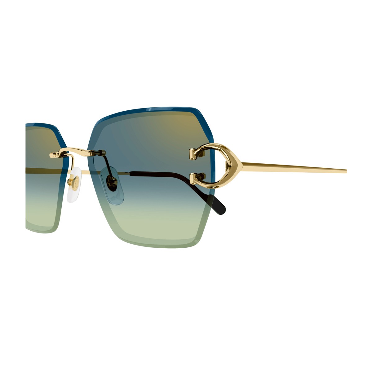 Cartier Ct0466s Décor C Classique Gold / Green Metallo Sunglasses