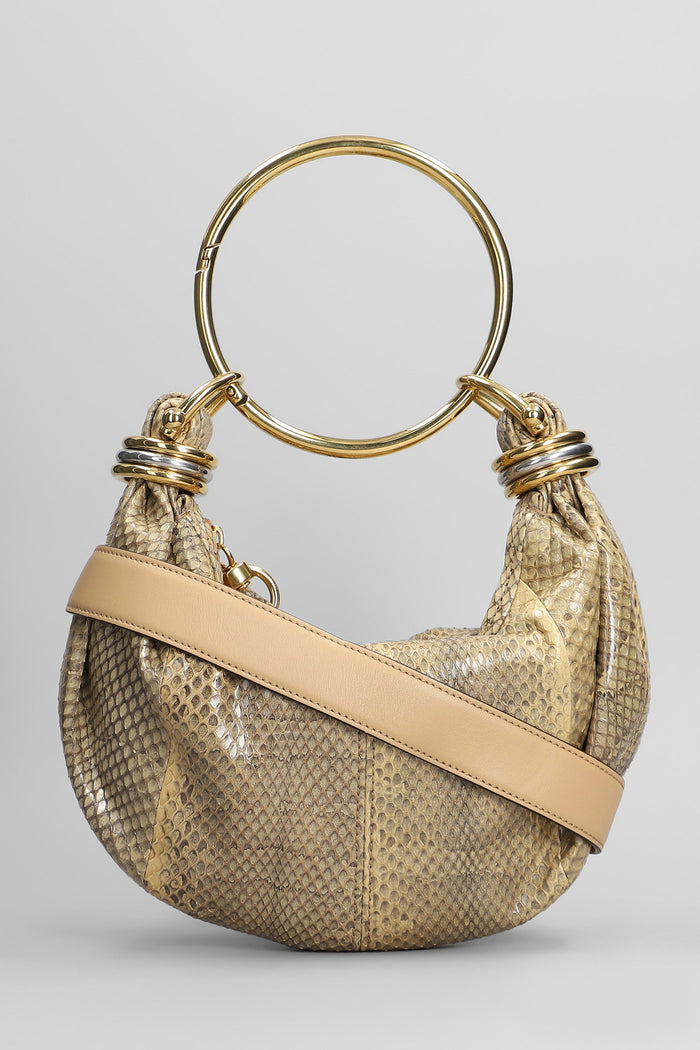 Hobo bag Shoulder in beige leather Borse