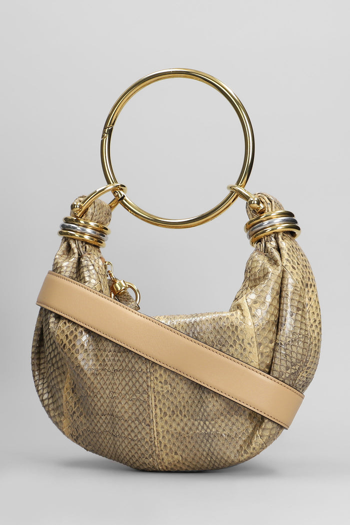 Hobo bag Shoulder in beige leather Borse