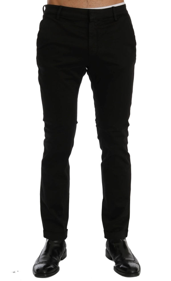 Costume National 97% Cotton trousers in black
