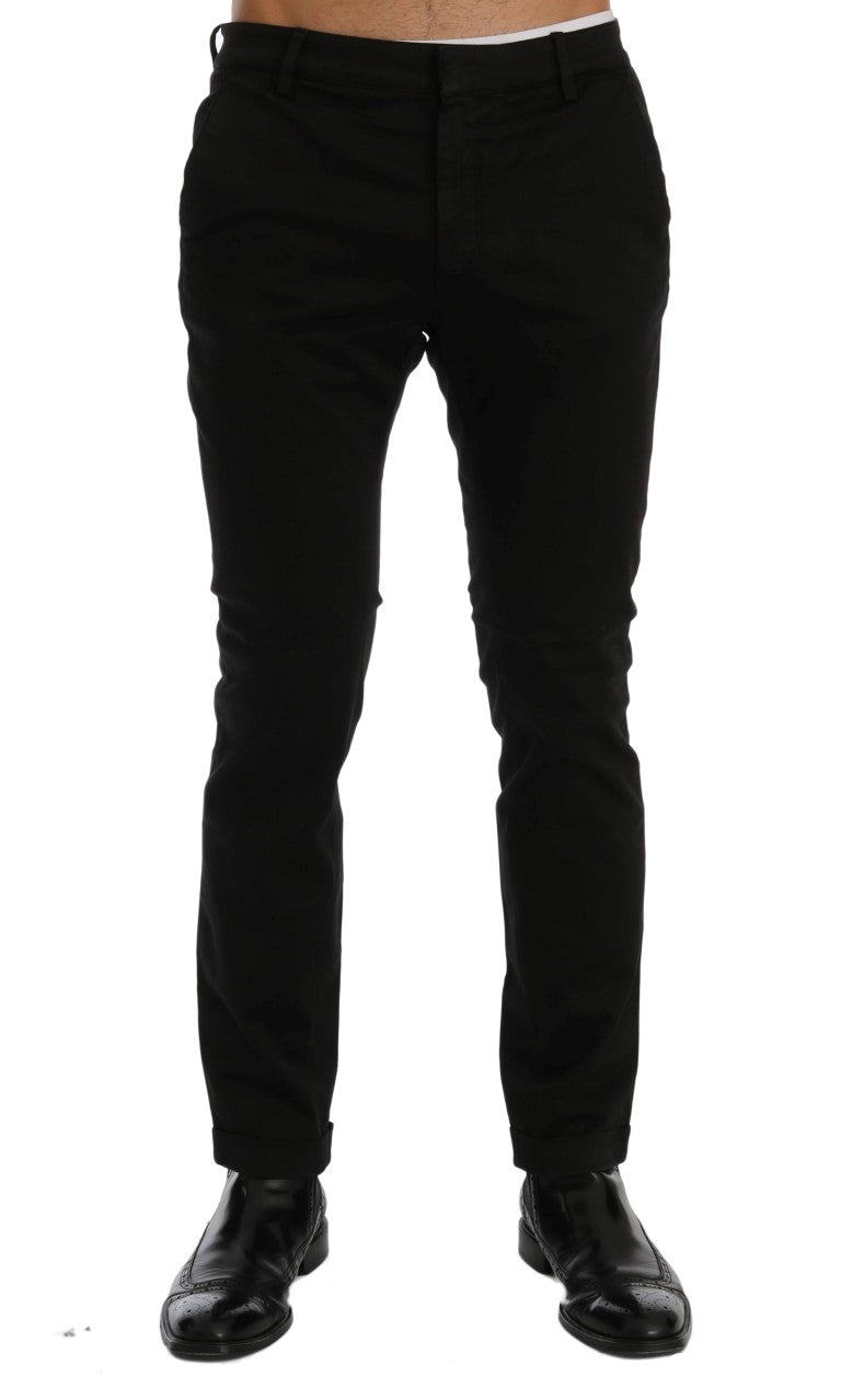 Costume National 97% Cotton trousers in black