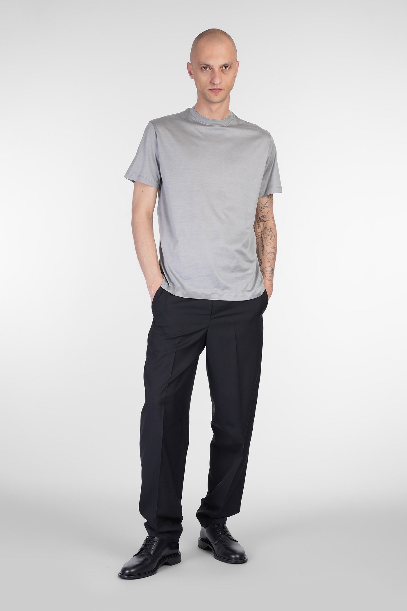 T-Shirt in grey cotton Abbigliamento