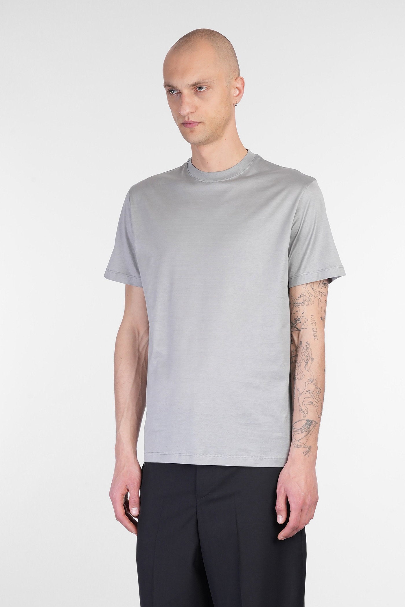 T-Shirt in grey cotton Abbigliamento