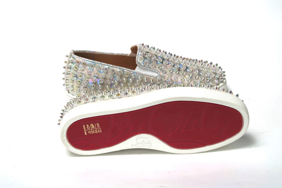 Christian Louboutin slip-on sneaker in white
