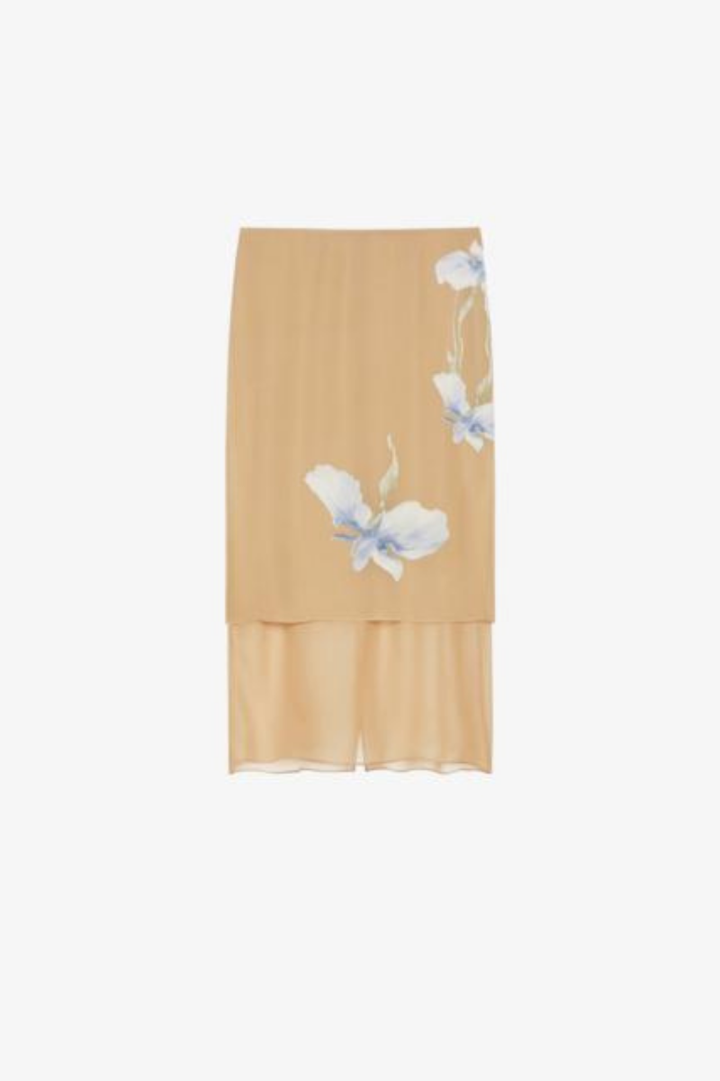 Givenchy Iris Skirt_beige-Blue Blue,beige Clothing