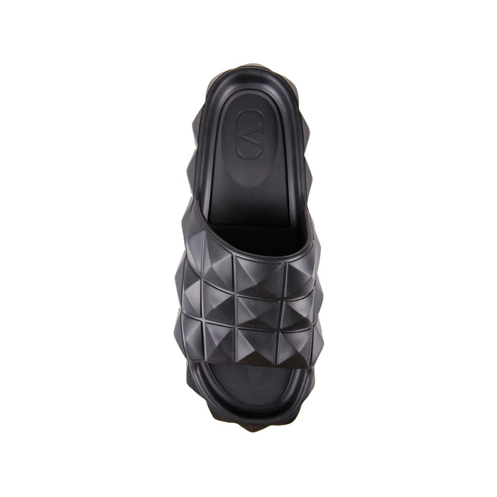 Garavani Bedford Slippers Black Rubber