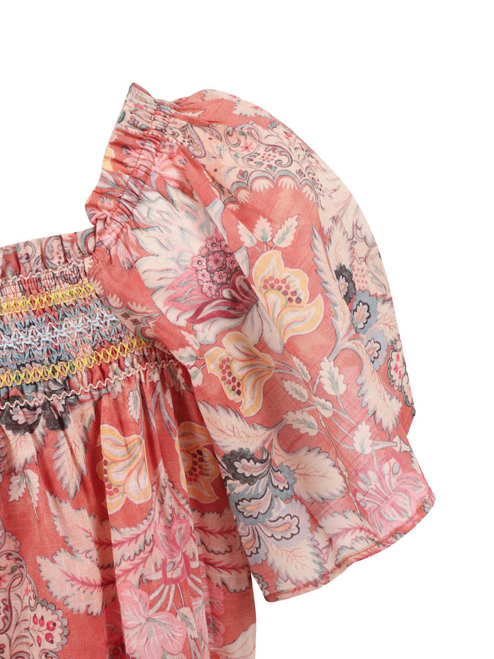 Daylight Kids Smocked Dress Pink Cotton Lining