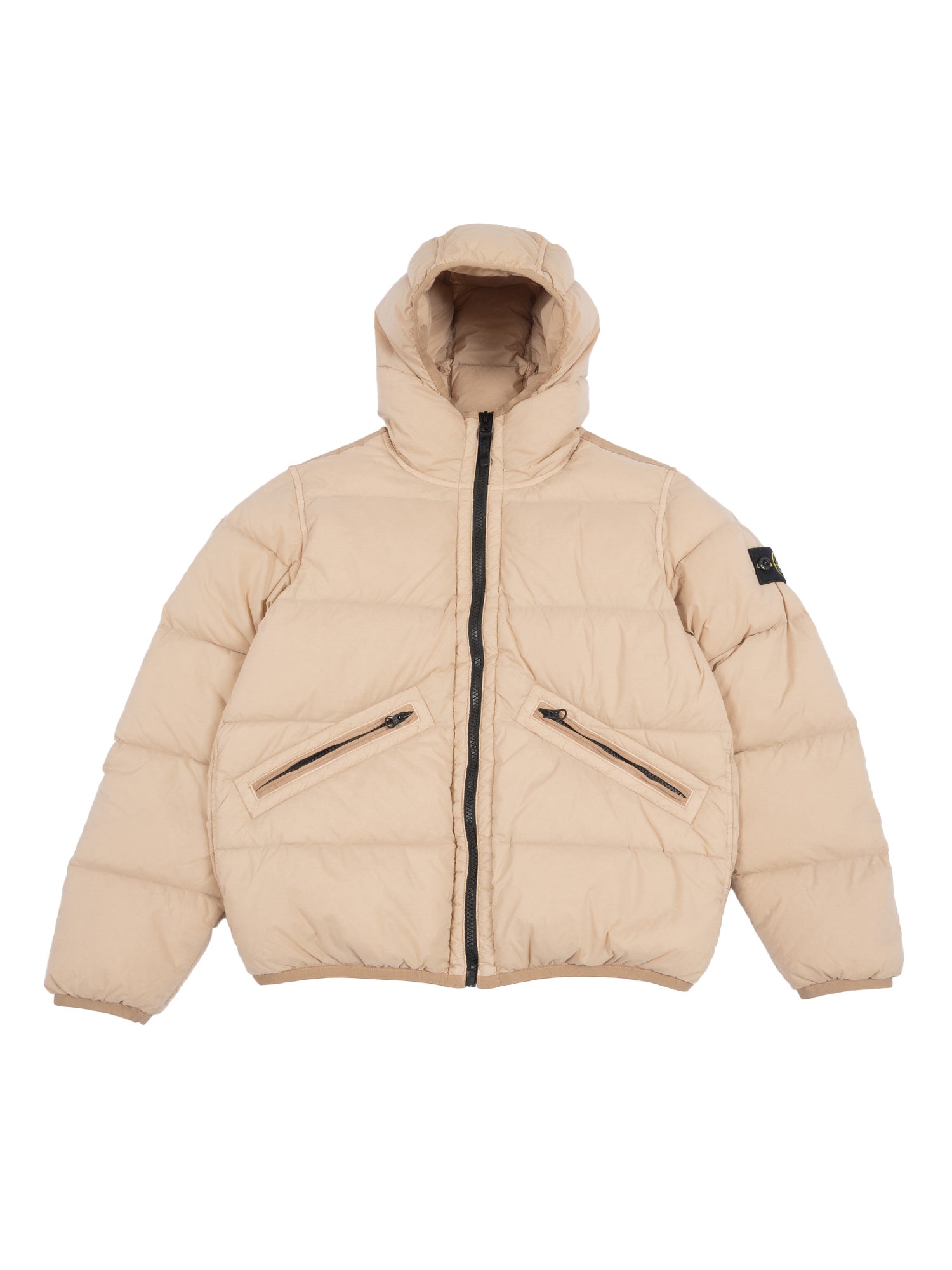 Down Jacket Beige Short Puffer