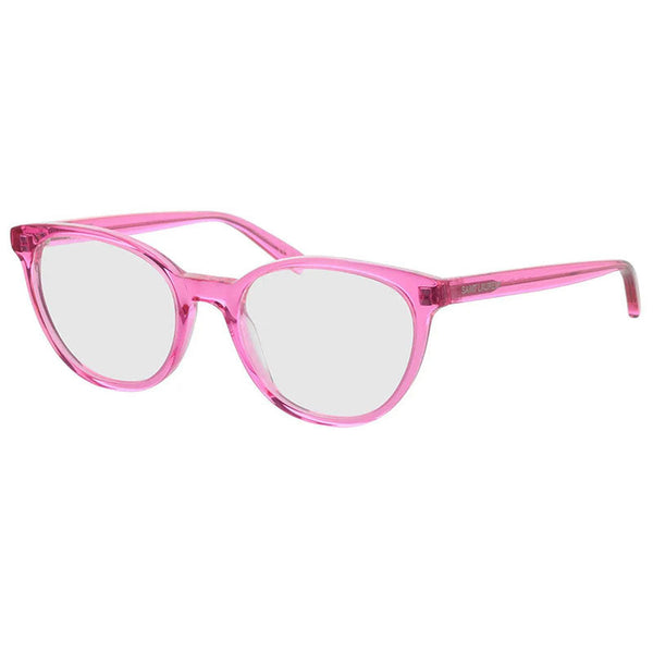 Saint Laurent Eyeglasses Cat Eye Full Rim, Fuchsia Frame And Clear Demo Lenses Lens Sl589004 Pink Sunglasses