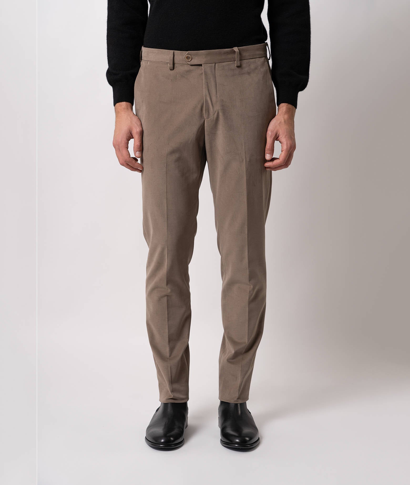 Cotton Chino Megeve Beige Sportswear Trousers