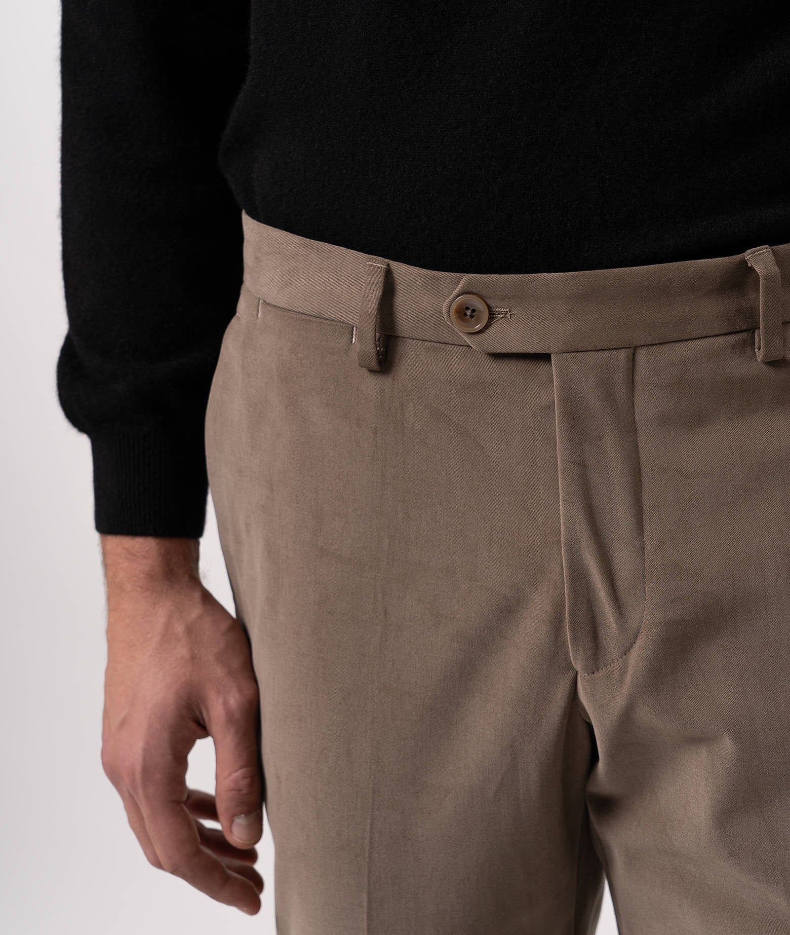 Cotton Chino Megeve Olive Sportswear Trousers