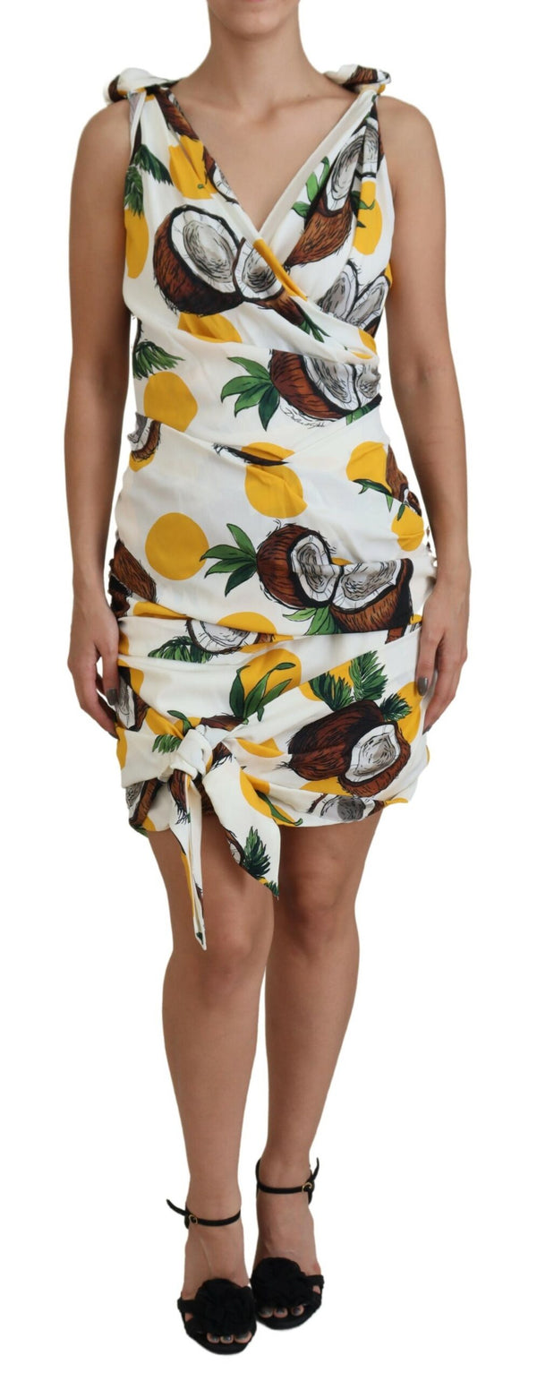 Dolce & Gabbana 94% Silk 6% Elastane dress in white
