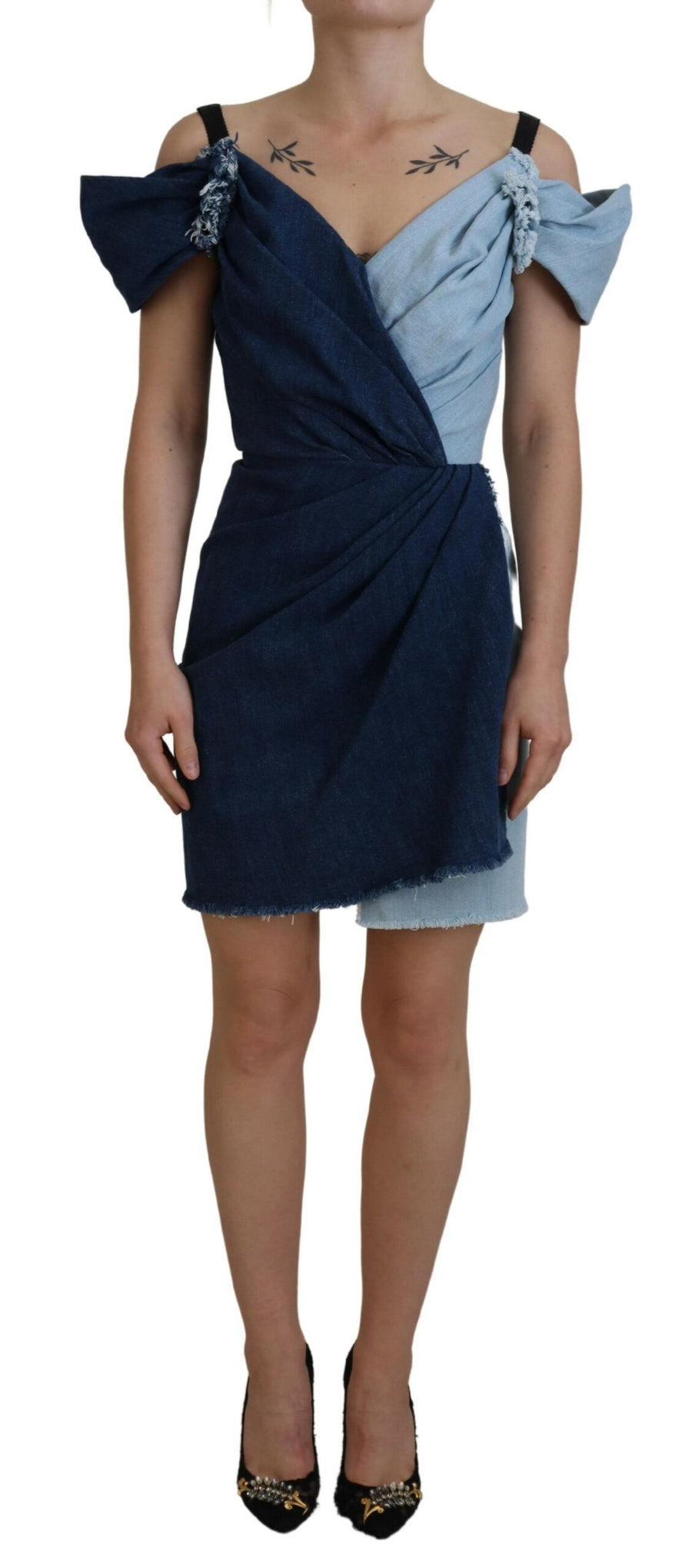 Dolce & Gabbana 98% Cotton dress in blue