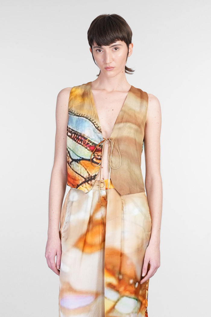 Vest in multicolor silk Abbigliamento