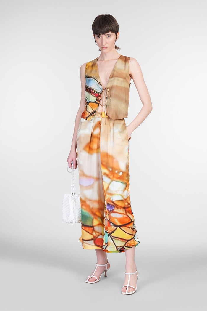 Vest in multicolor silk Abbigliamento
