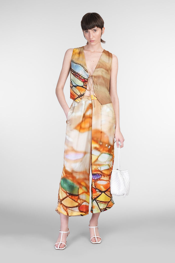 Pants in multicolor polyamide polyester Abbigliamento