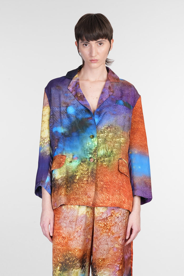 Blazer in multicolor viscose Abbigliamento