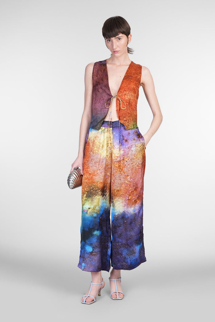 Vest in multicolor silk Abbigliamento