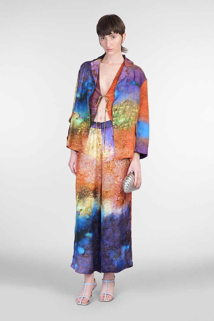 Pants in multicolor polyamide polyester Abbigliamento