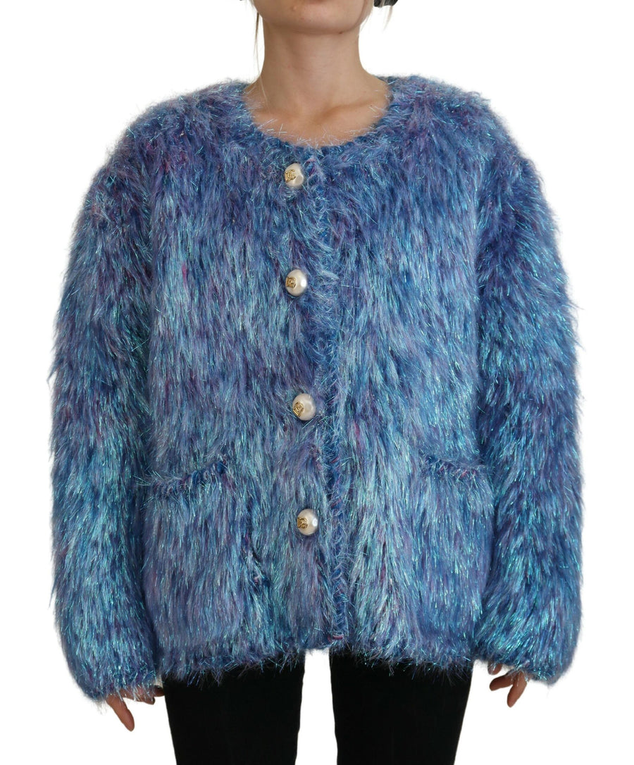 Dolce & Gabbana 43% Polyester jacket in blue