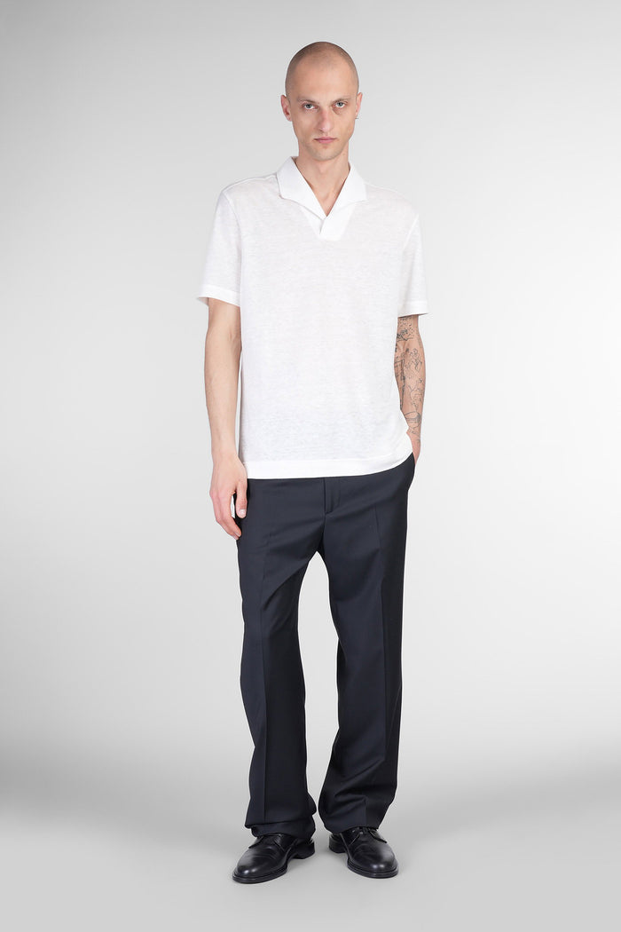 Polo in beige linen Abbigliamento