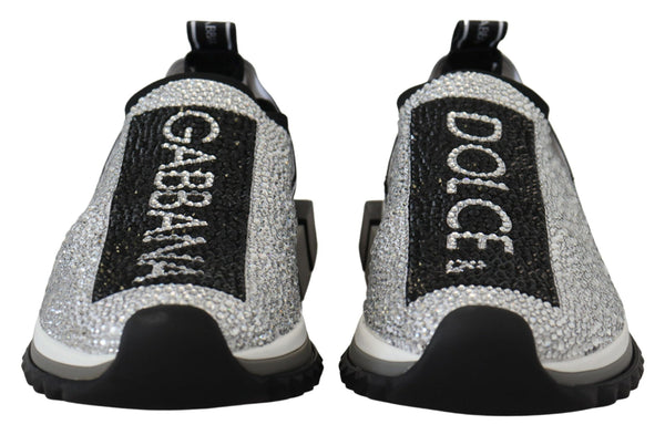 Dolce & Gabbana 75% Polyester 10% Elastane 10% Nylon sneaker in silver