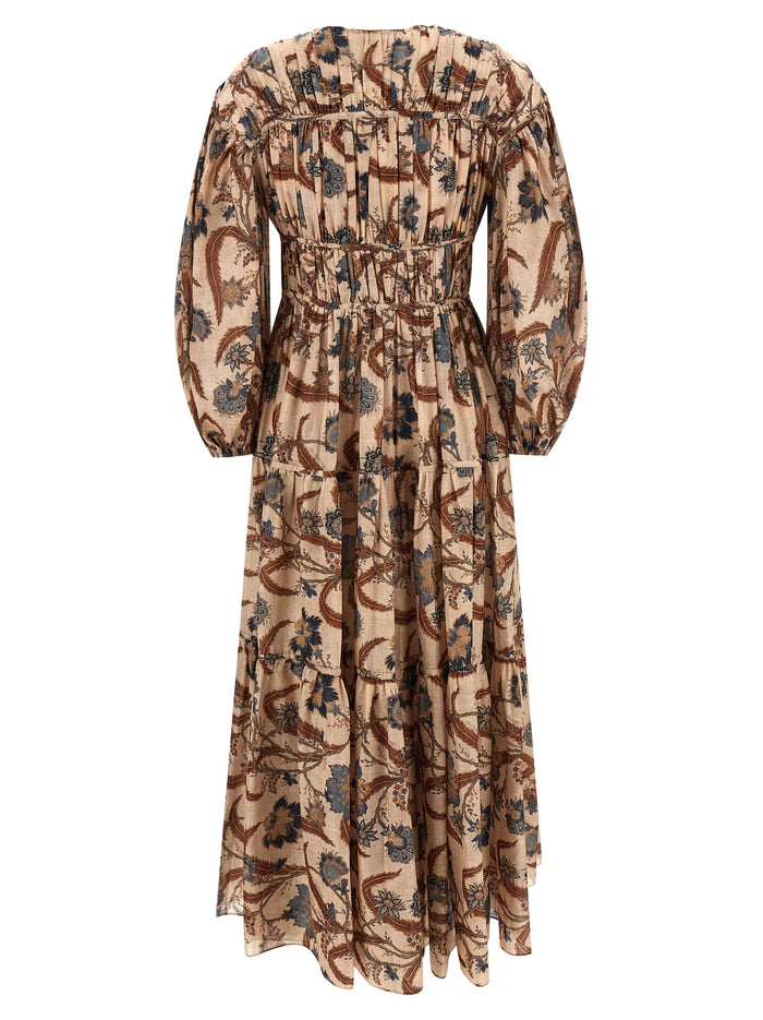 Ascension Tie Billow Maxi dress Multicolor Cotton