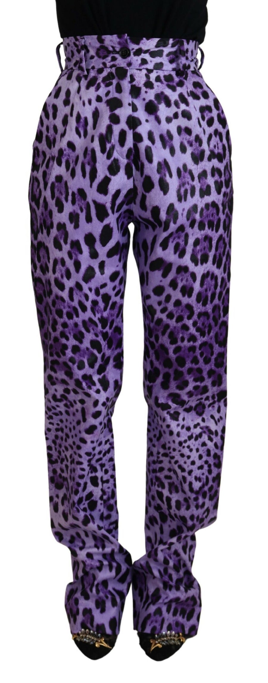 Dolce & Gabbana 99% Cotton trousers in purple