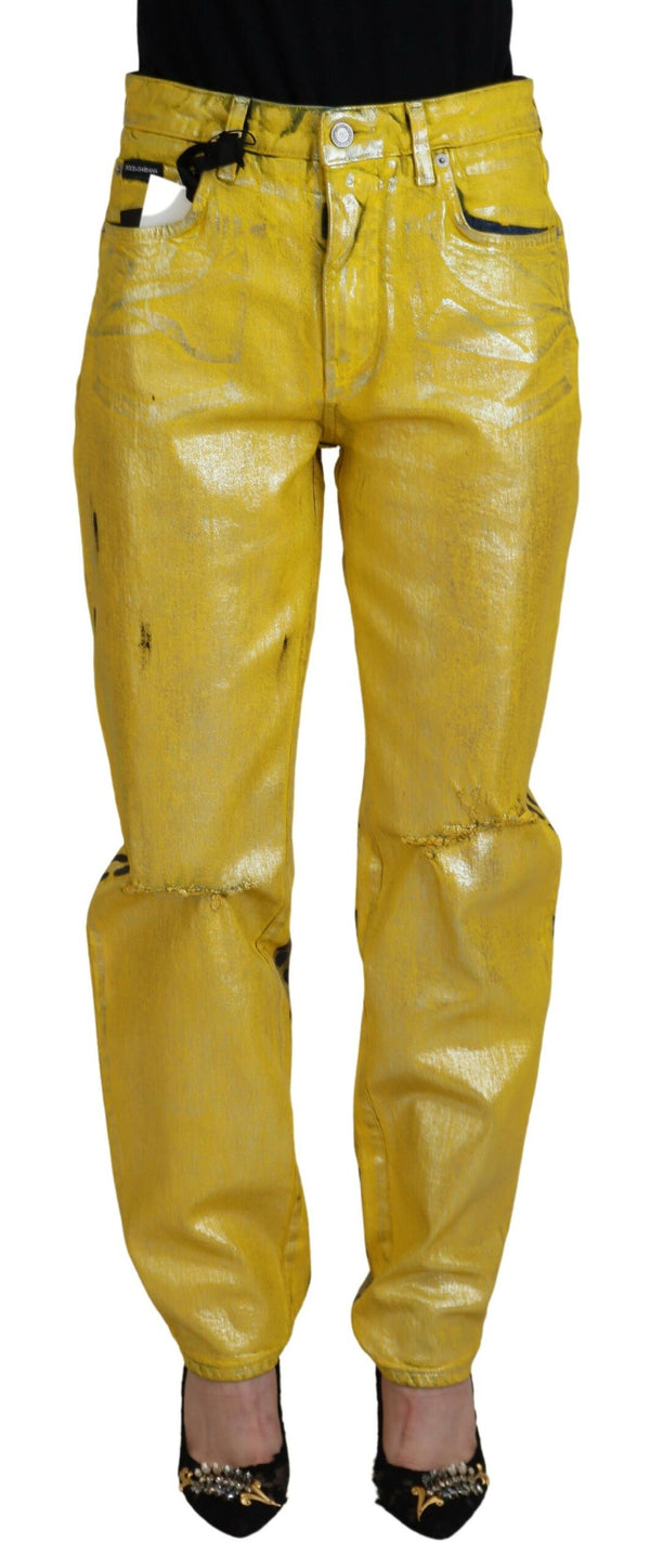 Dolce & Gabbana 98% Cotton 2% Elastane jeans in yellow