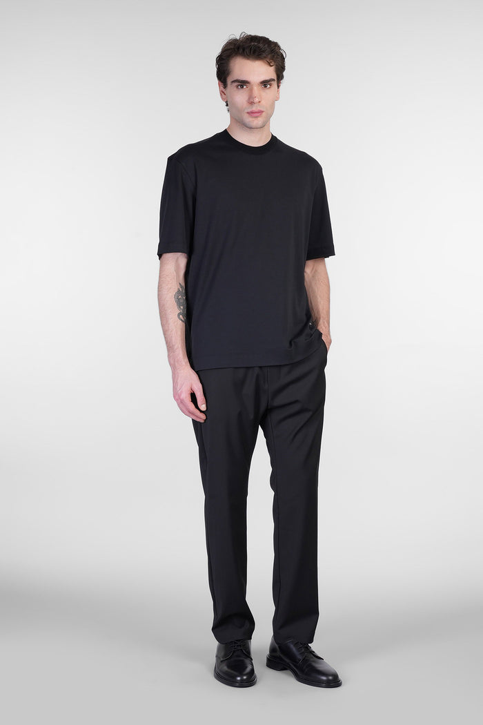 T-Shirt in black cotton Abbigliamento