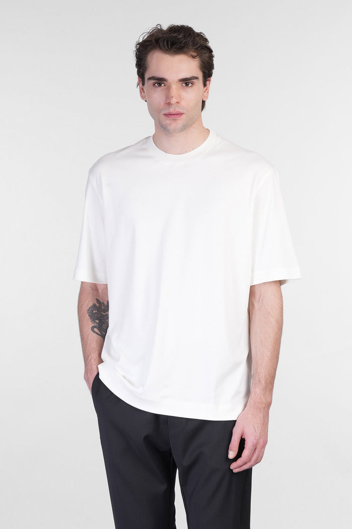T-Shirt in white cotton Abbigliamento