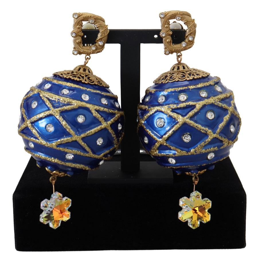 Dolce & Gabbana 90% Brass earrings in blue