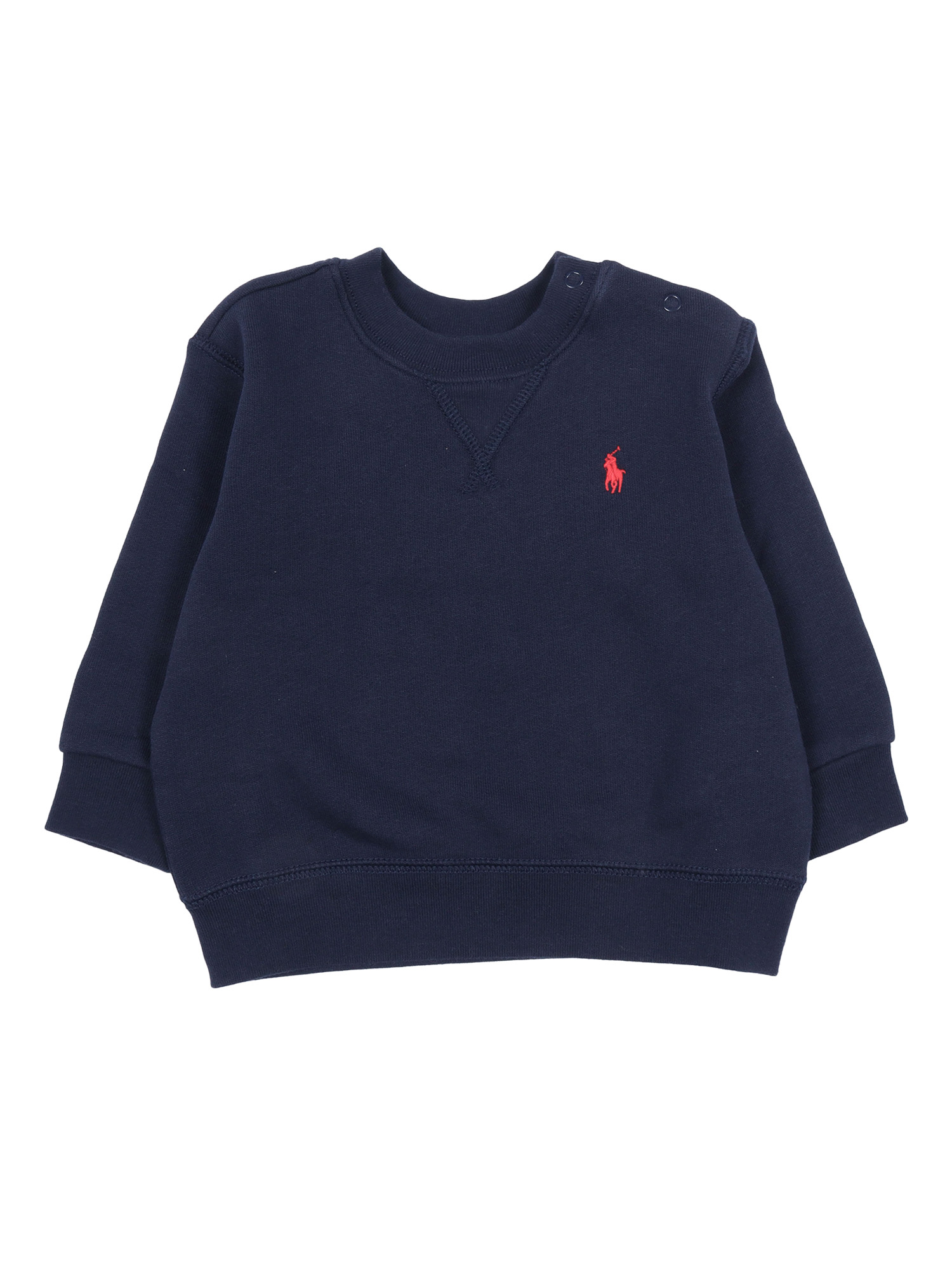 LS CN-TOPS-KNIT Blue Cotton Polyester Sweatshirt