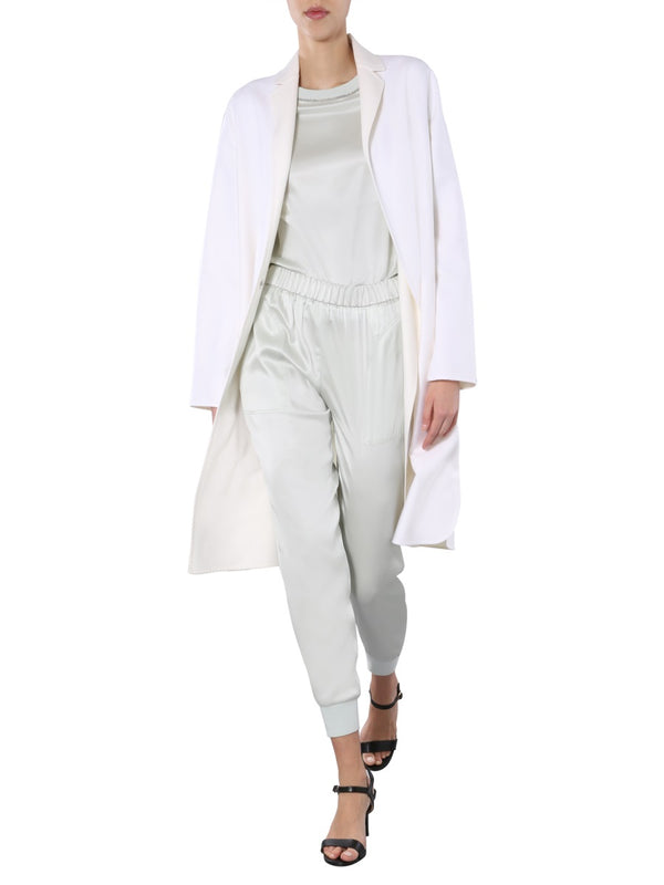 Regular Fit Coat White Wool Trench & Raincoats